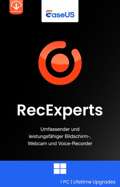 EaseUS RecExperts Screen Recorder Win Dauerlizenz LifetimeUPG Digitaler Download
