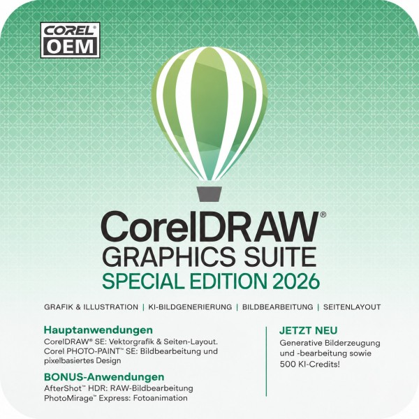 CorelDRAW Graphics Suite Special Edition 2026 OEM Dauerlizenz Digitaler Download