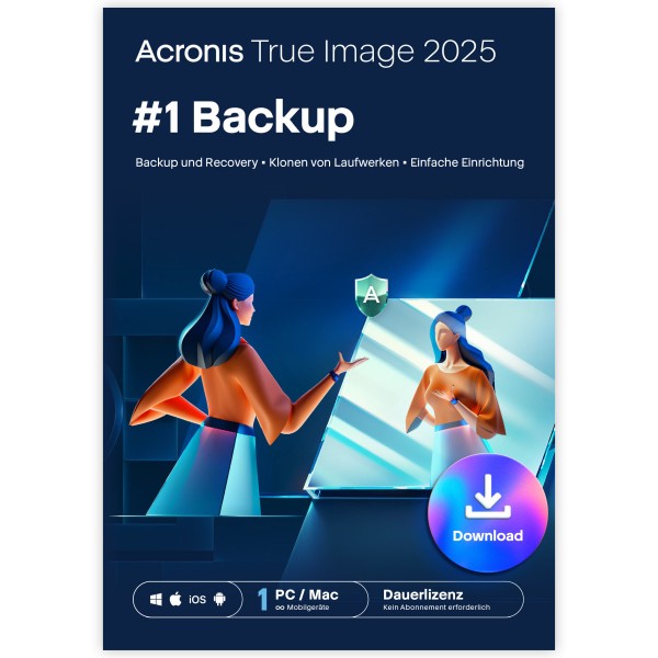 Acronis True Image 2025, 1 Gerät, DAUERLIZENZ, Digitaler Download