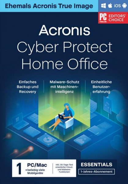 Acronis Cyber Protect Home Office Essentials 2024, 1 Gerät, 1 Jahr Download