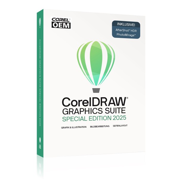 CorelDRAW Graphics Suite Special Edition 2025 OEM Win10/11 PKC per DHL KEINE DVD