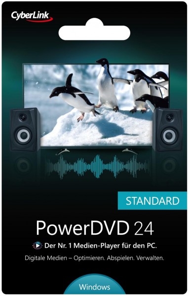 Cyberlink PowerDVD 24 Standard(kein BluRay)Windows11/10 Dauerlizenz Card per DHL