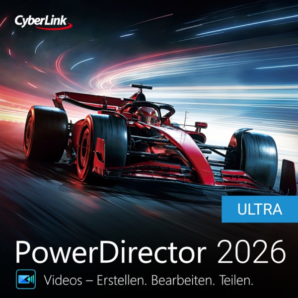 Cyberlink PowerDirector 2026 Ultra, Windows 11/10, Dauerlizenz, Keycard per DHL