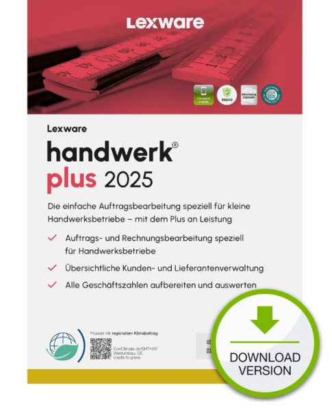 Lexware handwerk plus 2025 (365-Tage Version) Digitaler Download