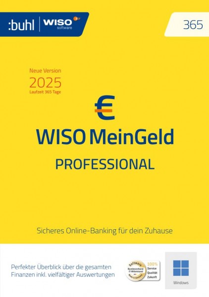 WISO Mein Geld Professional 365 NEUE Version 2025, 1 Jahr, Download