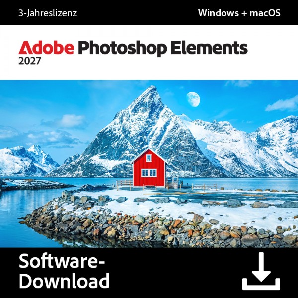 Adobe Photoshop Elements 2027 Win11 / Mac ab 15.5/26.5 3Jahre Digitaler Download