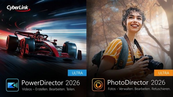 Cyberlink DUO PowerDirector2026 Ultra + PhotoDirector2026 Ultra Dauerliz Keycard