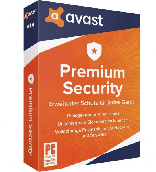 Avast Premium Security 2024, 3 PC (Windows), 1 Jahr, Download