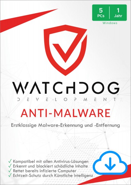 Watchdog Anti-Malware, 5 PC, 1 Jahr, Vollversion, Digitaler Download