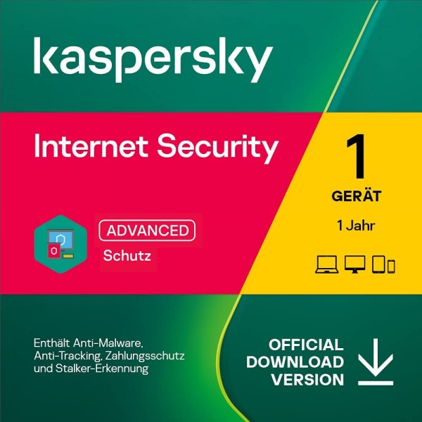 Kaspersky Internet Security, 1 Gerät, 1 Jahr, Download