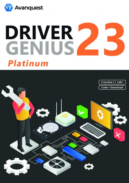 Driver Genius 23 Platinum (2023), 3 Geräte, 1 Jahr, DOWNLOAD
