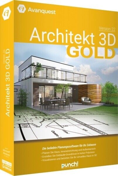 Architekt 3D 22 Gold, Windows 64-Bit, Code in a Box