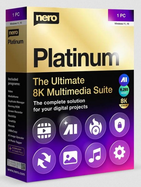 Nero Platinum Unlimited Suite 2026 1PC Win11/10 Dauerlizenz Digitaler Download DE