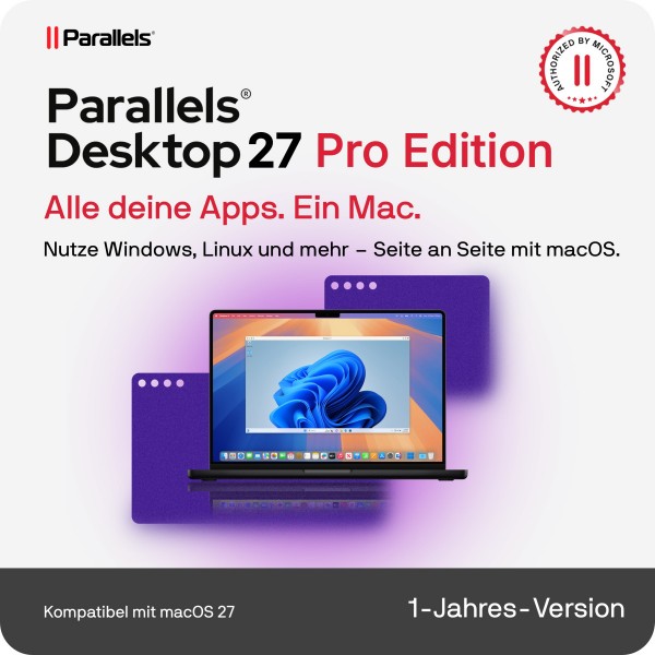 Parallels Desktop 27 PRO für MAC 1 Jahr Digitaler Download