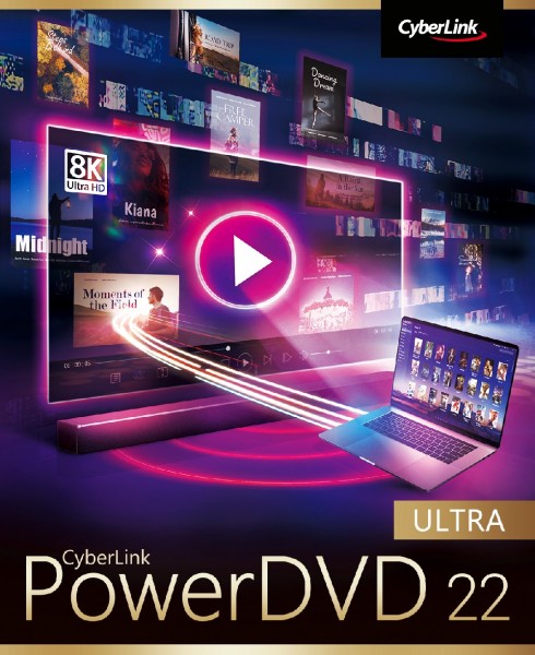 Cyberlink PowerDVD 22 Ultra, Windows, Dauerlizenz, Download