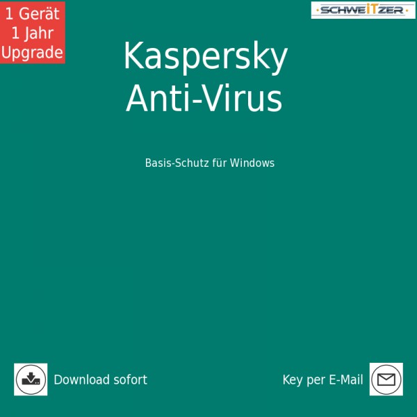 Kaspersky Anti-Virus 2019 *1-Gerät / 1-Jahr* Upgrade, Download