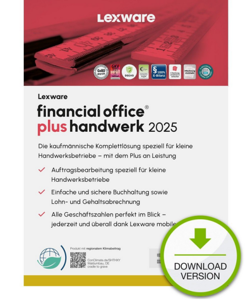 Lexware financial office plus handwerk 2025 (365-Tage Version)Digitaler Download