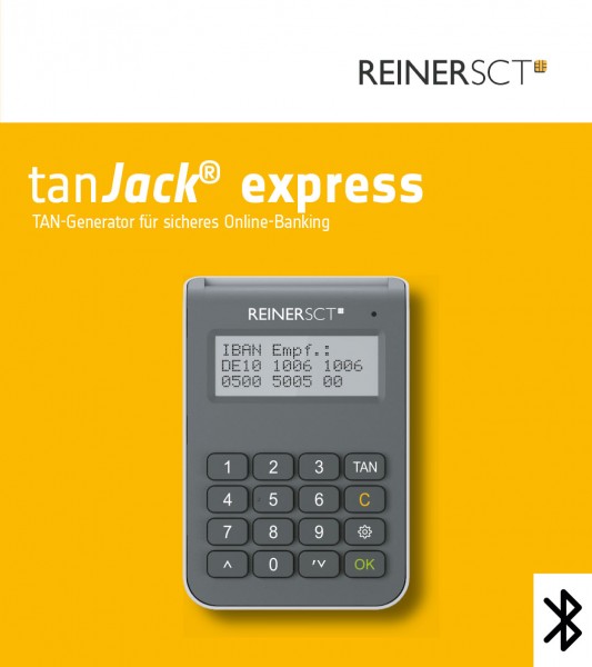 ReinerSCT tanJack express Bluetooth TAN-Generator sm@rt-TAN/chipTAN, Android/iOS
