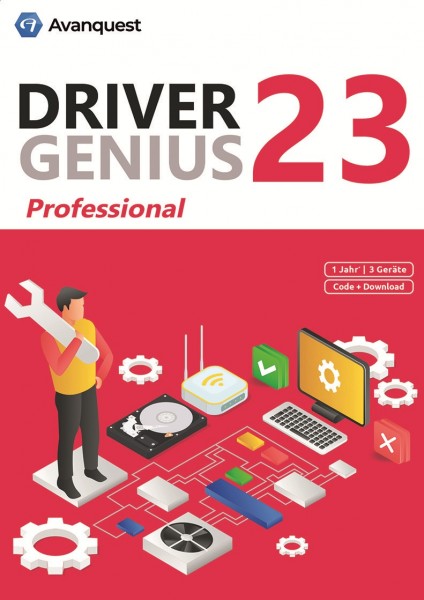 Driver Genius 23 Professional (2023), 3 Geräte, 1 Jahr, DOWNLOAD