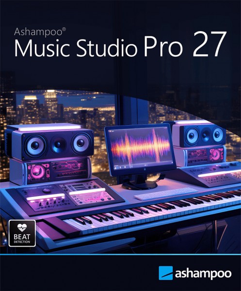 Ashampoo Music Studio Pro 27 Windows 11/10, 1 PC, Dauerlizenz,Digitaler Download