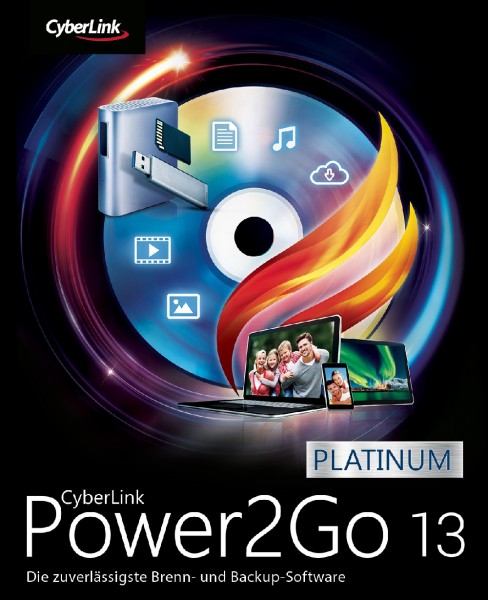 Cyberlink Power2Go 13 Platinum, Windows, Dauerlizenz, Download