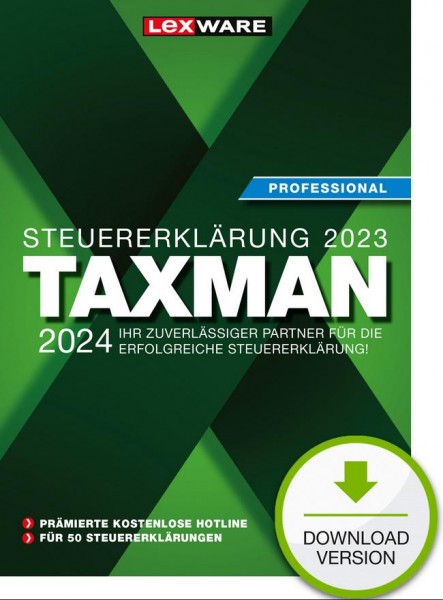 TAXMAN 2024 professional (für das Steuerjahr 2023) 1 PC, Download