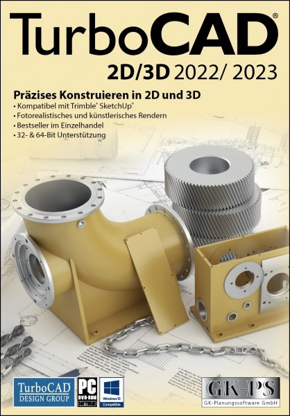 TurboCAD 2D/3D 2022/2023, 1 PC, Dauerlizenz, Windows, Download