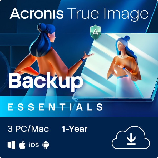 Acronis True Image Essentials 2026, 3 Geräte, 1 Jahr Digitaler Download, Deutsch