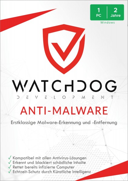 Watchdog Anti-Malware, 1 PC, 2 Jahre, Vollversion, Deutsch, Digitaler Download