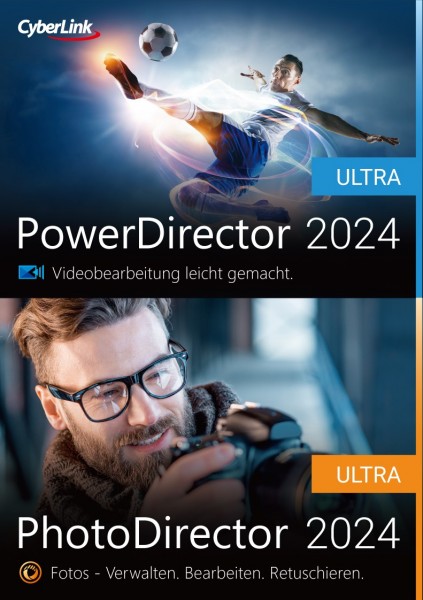 Cyberlink DUO PowerDirector 2024 Ultra &amp; PhotoDirector 2024 Ultra Dauerlizenz, Download