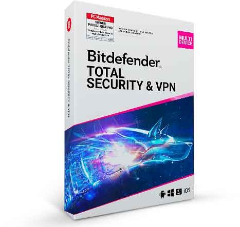 Bitdefender Total Security+unlimmitedVPN 2024, 10 Geräte, 1 Jahr,Download