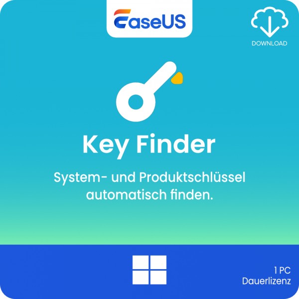 EaseUS Key Finder 4 (2026) Win 11/10/8/7 1 PC Dauerlizenz Digitaler Download DE