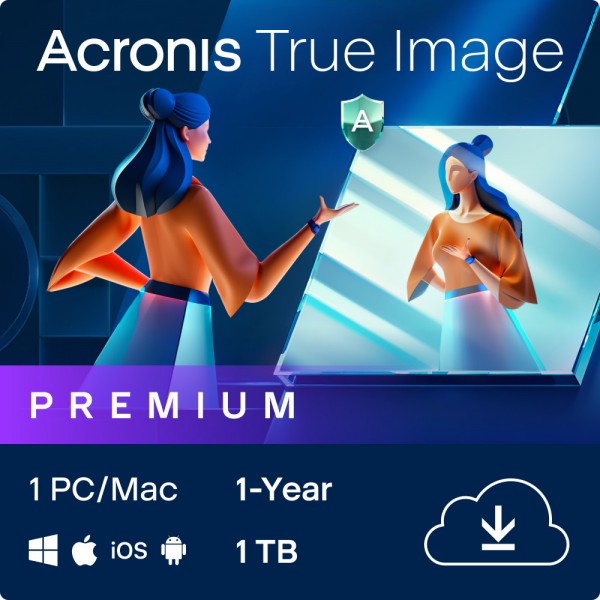 Acronis True Image Premium 2026 + 1 TB Cloud 1Gerät 1Jahr Digitaler Download DE