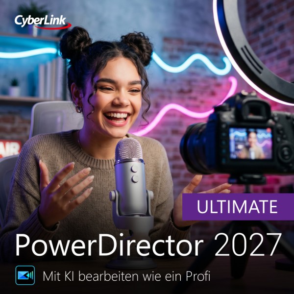Cyberlink PowerDirector 2027 Ultimate, Windows 11 Dauerlizenz,Digitaler Download