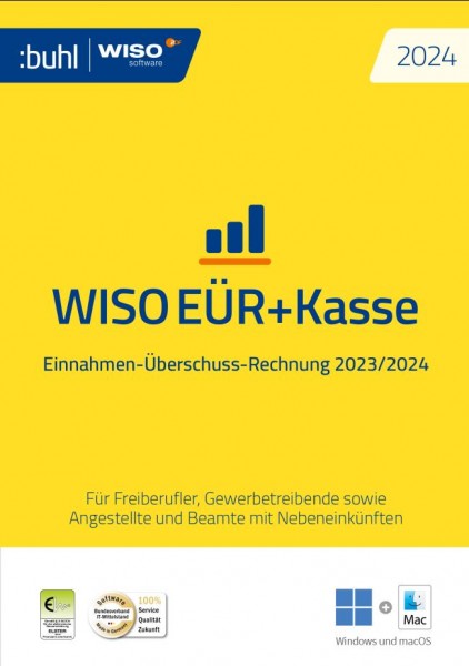 WISO EÜR &amp; Kasse 2024, Win/Mac Download Einnahmen-Überschuss-Rechnung 2023/2024