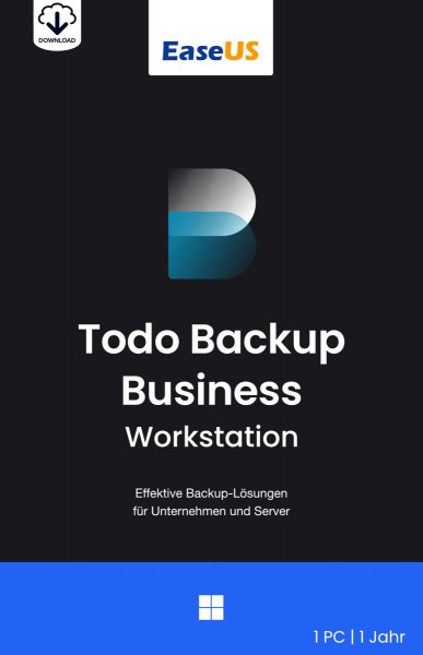 EaseUS Todo Backup WORKSTATION Windows- 1 PC, 1 Jahr Digitaler Download