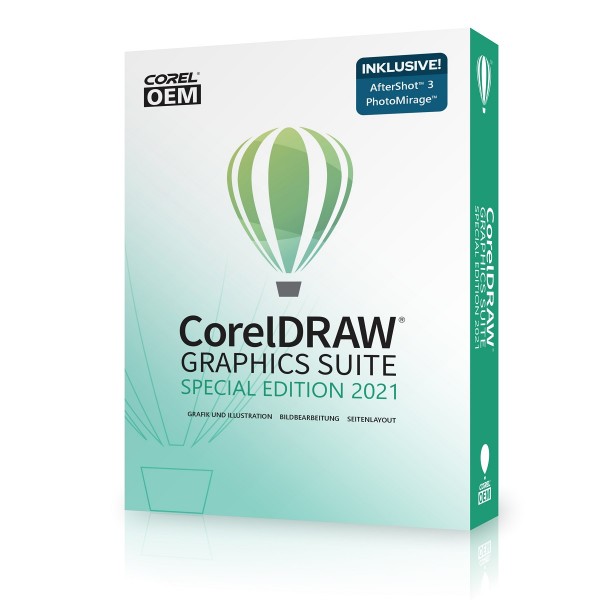 CorelDRAW Graphics Suite Special Edition 2021 OEM (Win10/11-64bit), Dauerlizenz, Box