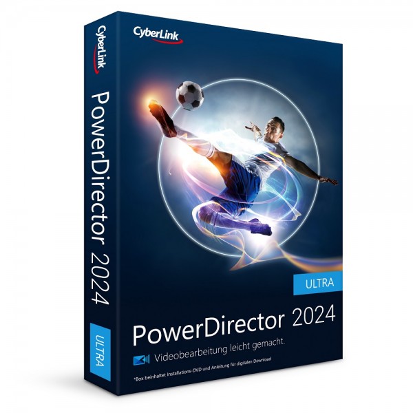 Cyberlink PowerDirector 2024 Ultra, Windows 11/10, Dauerlizenz, Box inkl. DVD
