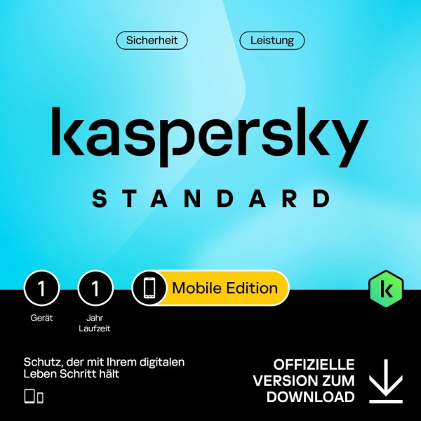 Kaspersky Mobile Internet-Security 2024, 1 Gerät, 1 Jahr, Deutsch, KEY, Download