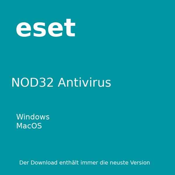 ESET NOD32 Antivirus 2024 3 Geräte, 1 Jahr, Download