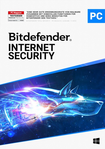 Bitdefender Internet Security 2024/2025, 5 PC (Windows),18 Monate(1,5 Jahre) Download