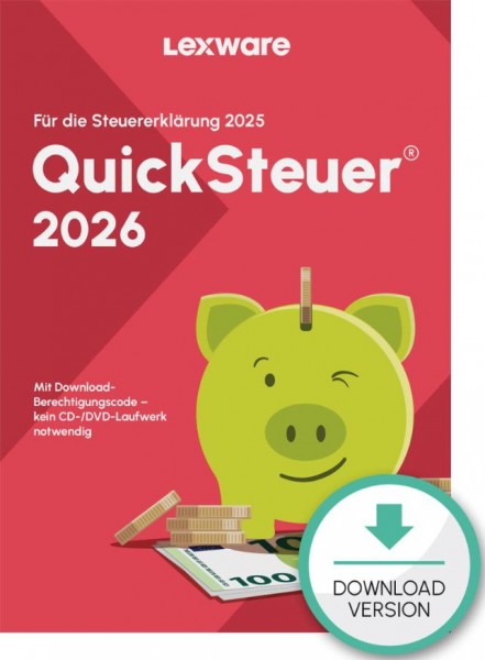 QuickSteuer 2026 (für Steuerjahr 2025), Deutsch, Digitaler Download