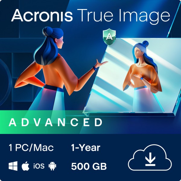 Acronis True Image Advanced 2026 +500GB Cloud 1Gerät 1Jahr Digitaler Download DE