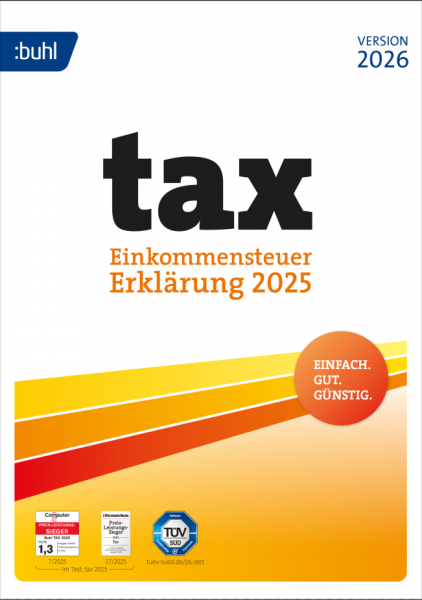BUHL tax 2026 (für das Steuerjahr 2025), Windows 11/10, Digitaler Download