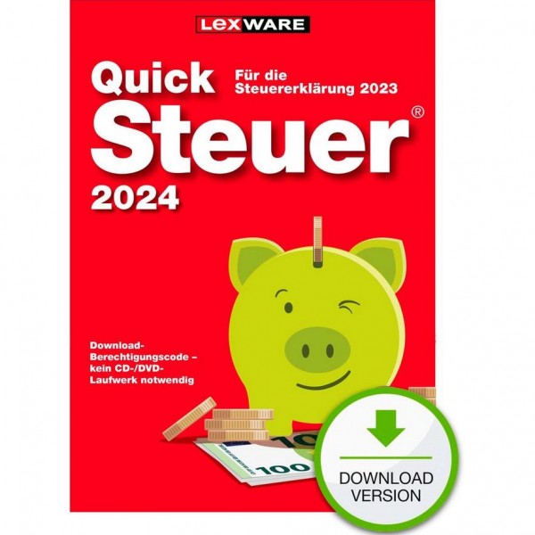 QuickSteuer 2024 (für Steuerjahr 2023),Private und gew. Steuererklärung,Download