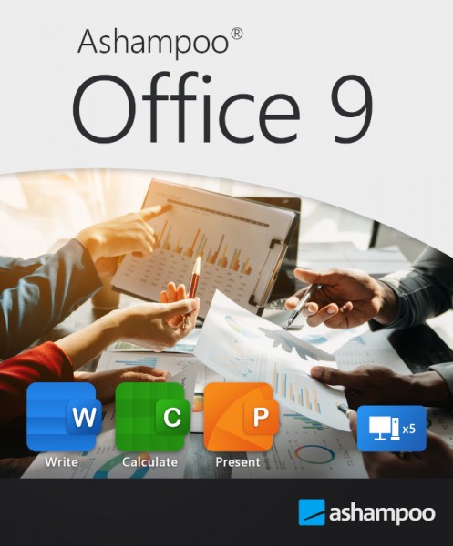 Ashampoo Office 9, Windows 11/10, 5 PC, Dauerlizenz, Download