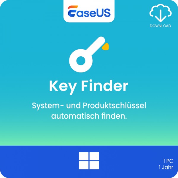 EaseUS Key Finder 4 (2026) Windows 11/10/8/7 1 PC, 1 Jahr Digitaler Download DE
