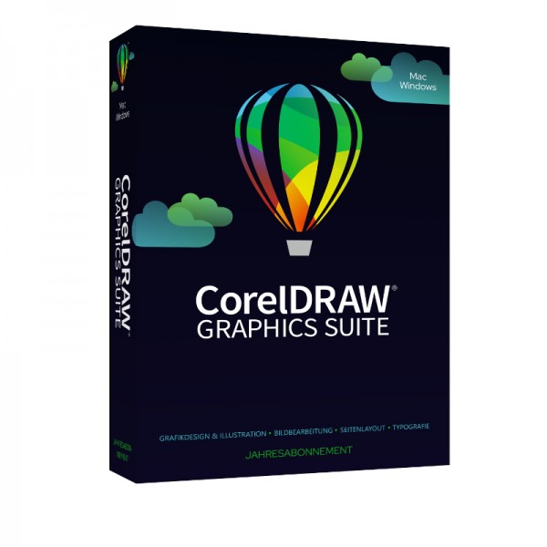 CorelDRAW Graphics Suite 365 (immer aktuellste Version) Windows/MAC 1 Jahr, Box