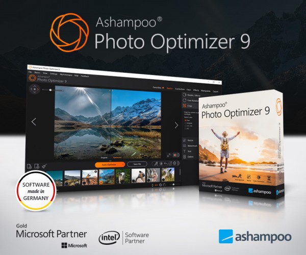 Ashampoo Photo Optimizer 9, Windows 11/10 64-Bit, 1 PC, Dauerlizenz, Download